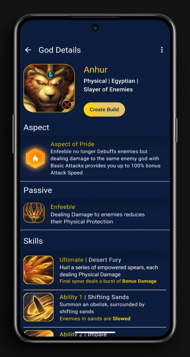 God detail on Android
