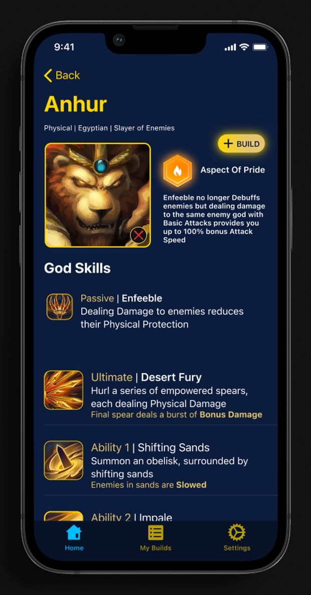 God detail on iOS